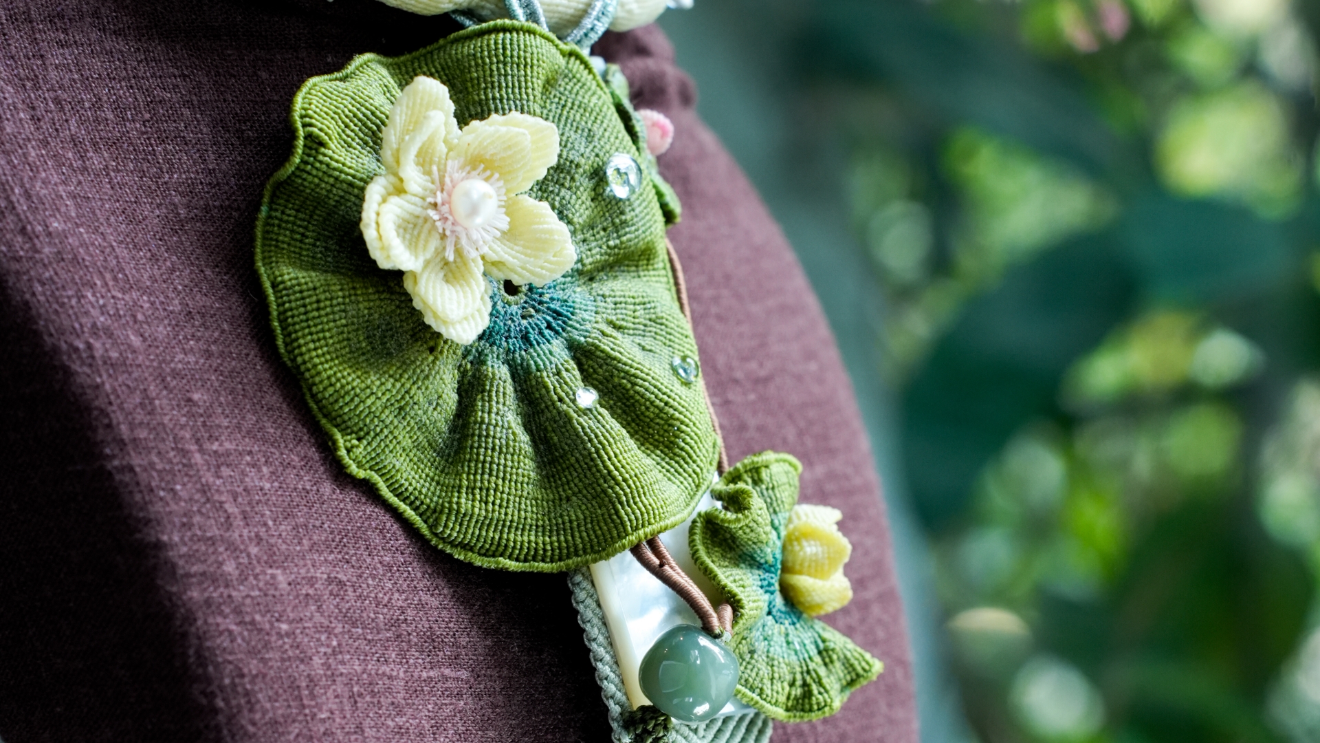 谭心阁·荷塘月色·编绳项链